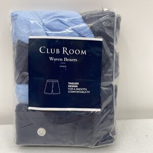 $50 Club Room Men's Blue Woven Cotton Tagless 4-Pack Underwear Boxer Size XXL